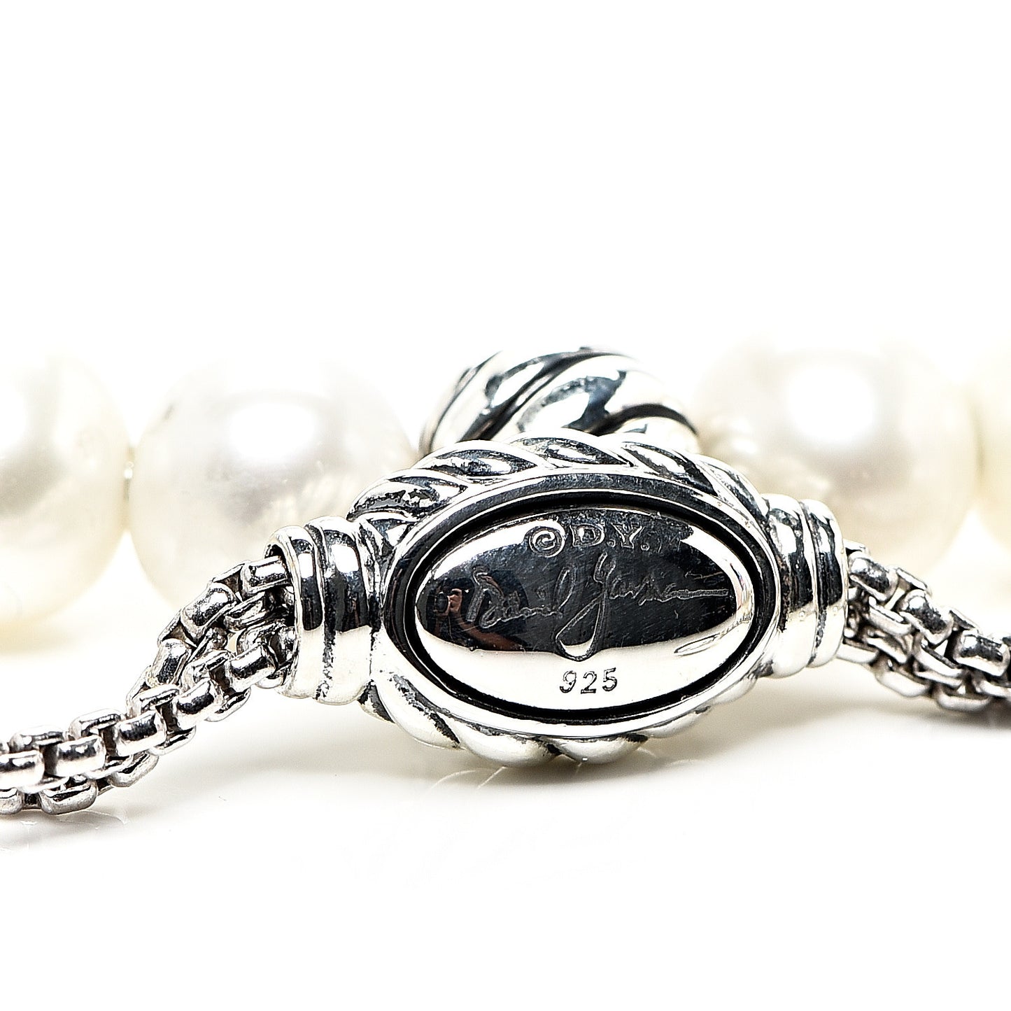 Sterling Silver Pearl 8mm Spiritual Bead Bracelet