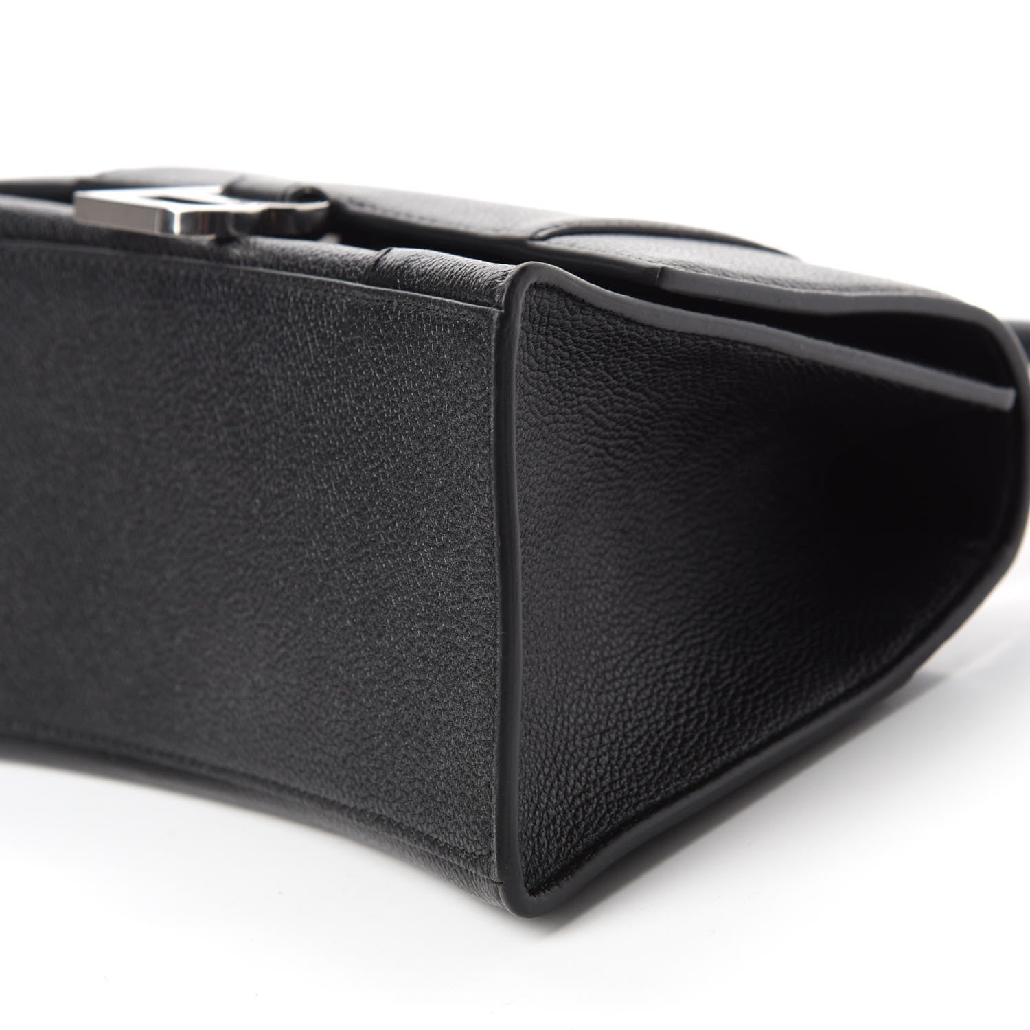 Balenciaga Grained Calfskin Small Hourglass Top Handle Bag Black 7 of 10