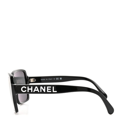 Chanel Acetate Square Sunglasses 5408 Black 3 of 8