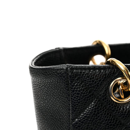 Chanel Caviar Quilted Petit Shopping Tote PST Black 12 of 13