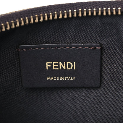Fendi Fabric Jacquard Vitello Grace FF 1974 Small Fendigraphy Hobo Bag Tobacco Moro Ebano 5 of 9