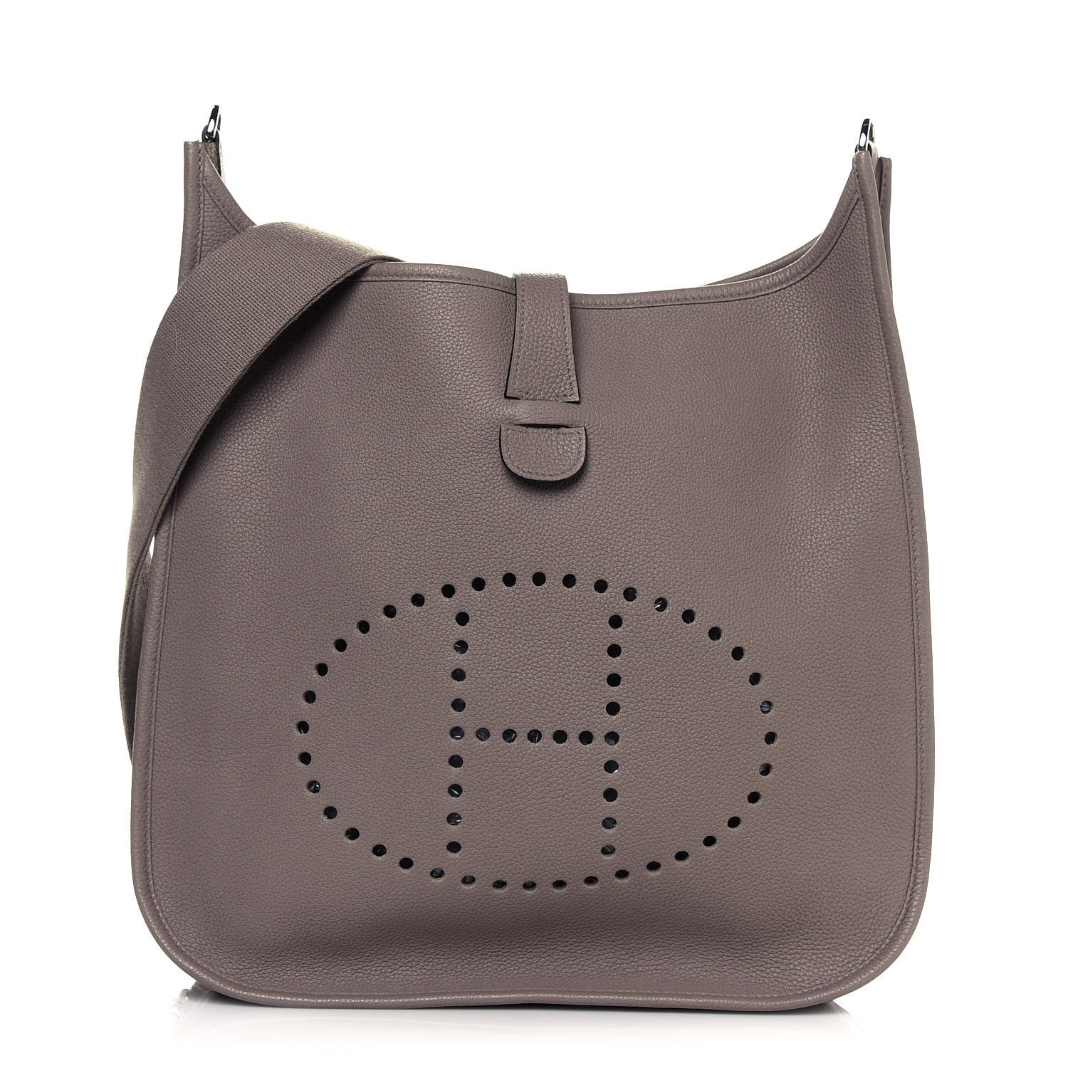 Hermes Taurillon Clemence Evelyne III GM Gris Asphalte 1 of 12