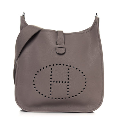 Hermes Taurillon Clemence Evelyne III GM Gris Asphalte 1 of 12