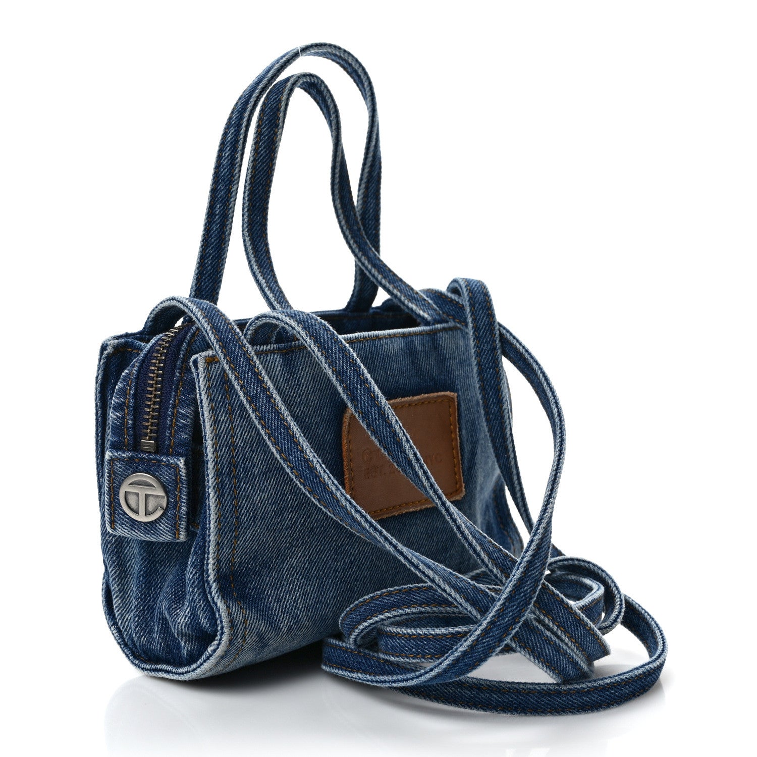 Telfar Denim Small Shopping Bag Blue 3 of 14