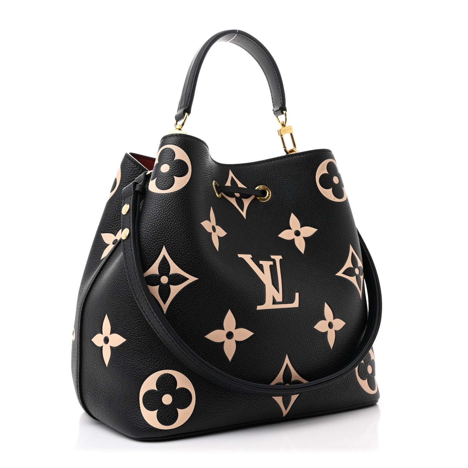 Louis Vuitton Empreinte Monogram Giant Neonoe MM Black Beige 4 of 13
