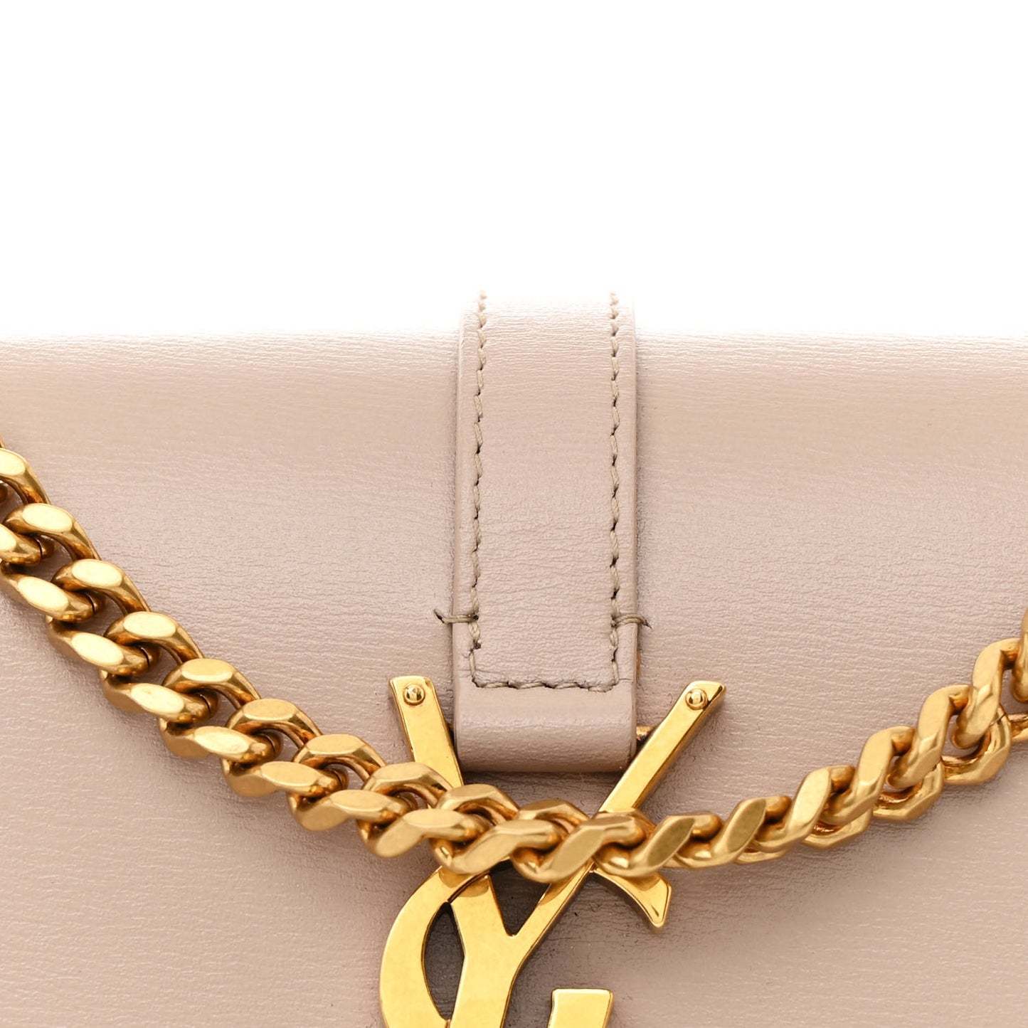 Smooth Calfskin Sulpice Monogram Chain Wallet Light Natural