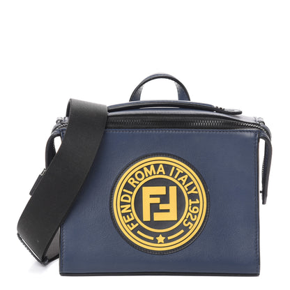 Fendi Vitello Grace Century Stamp Patch Mini Lui Bag Blue Scuro Sunflower 1 of 9