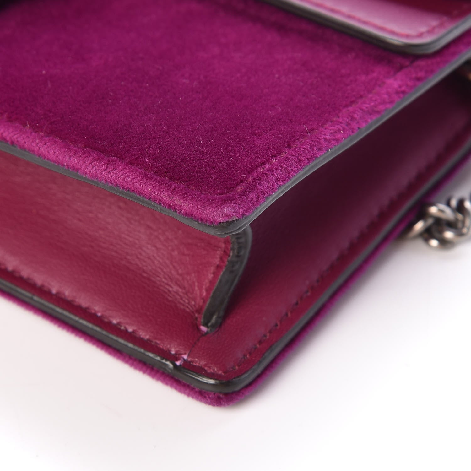 Gucci Velvet Super Mini Dionysus Shoulder Bag Fuchsia Violet Cyclamen 8 of 8