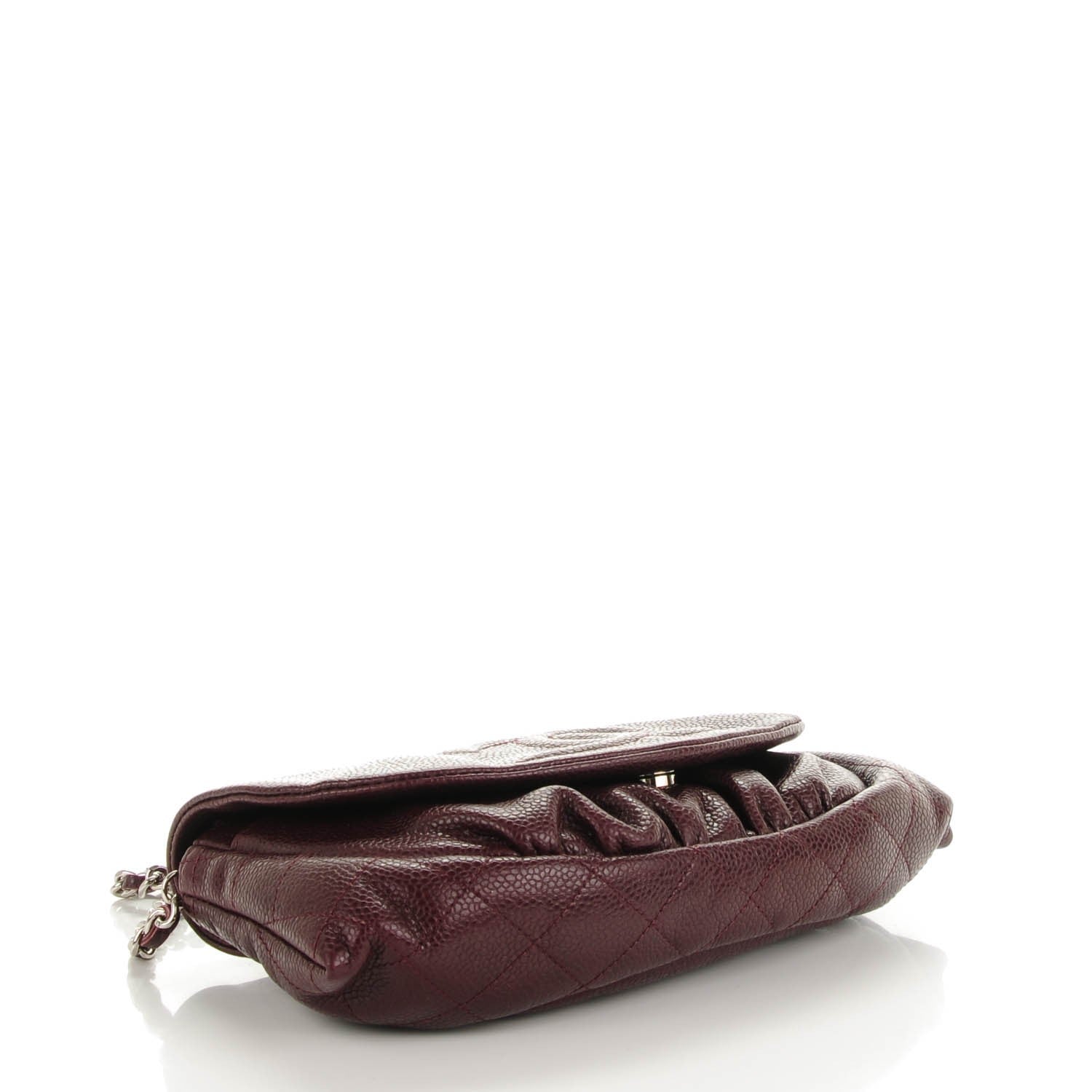 Chanel Caviar Half Moon Wallet On Chain WOC Bordeaux 4 of 8