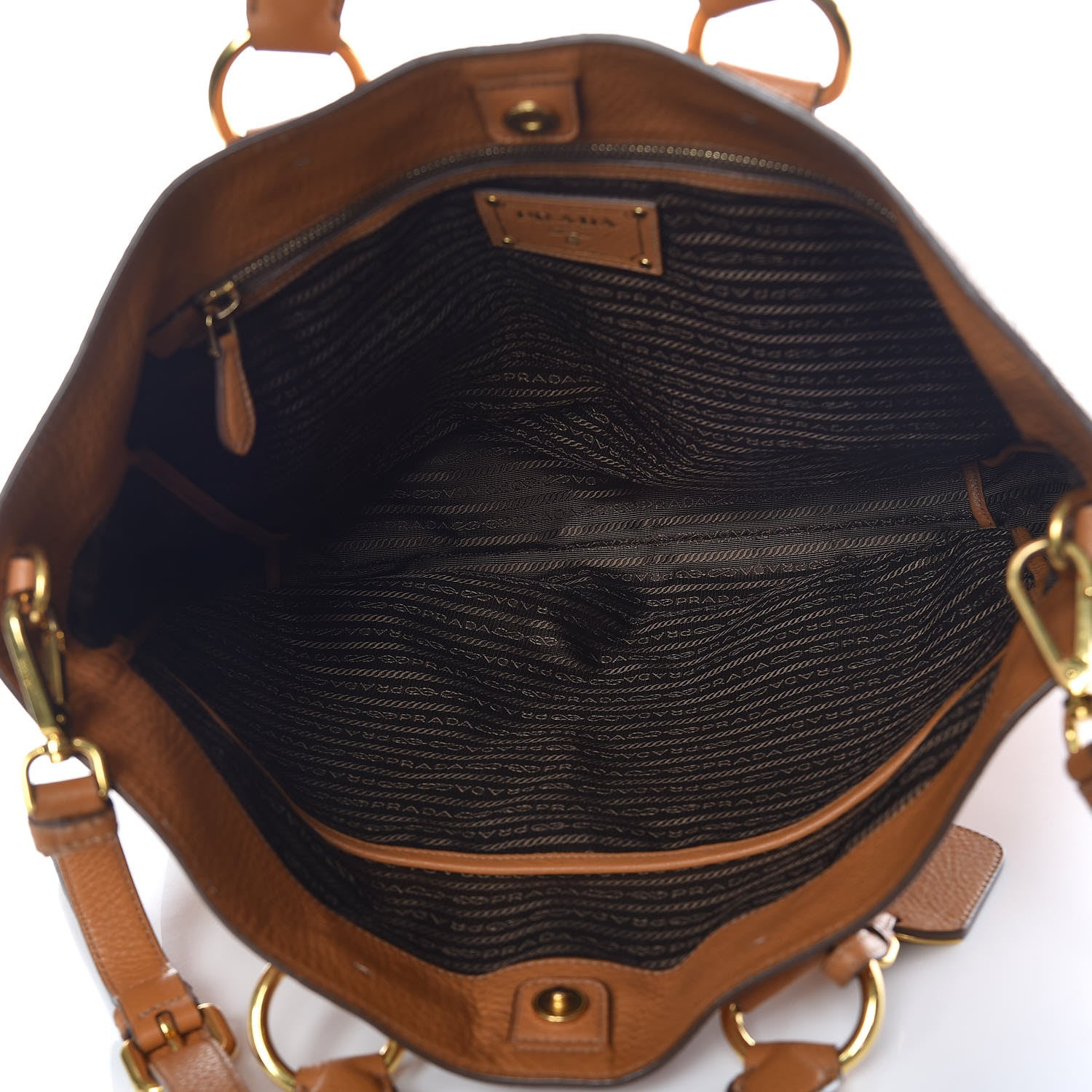 Prada Vitello Daino Tote Ocra 6 of 20