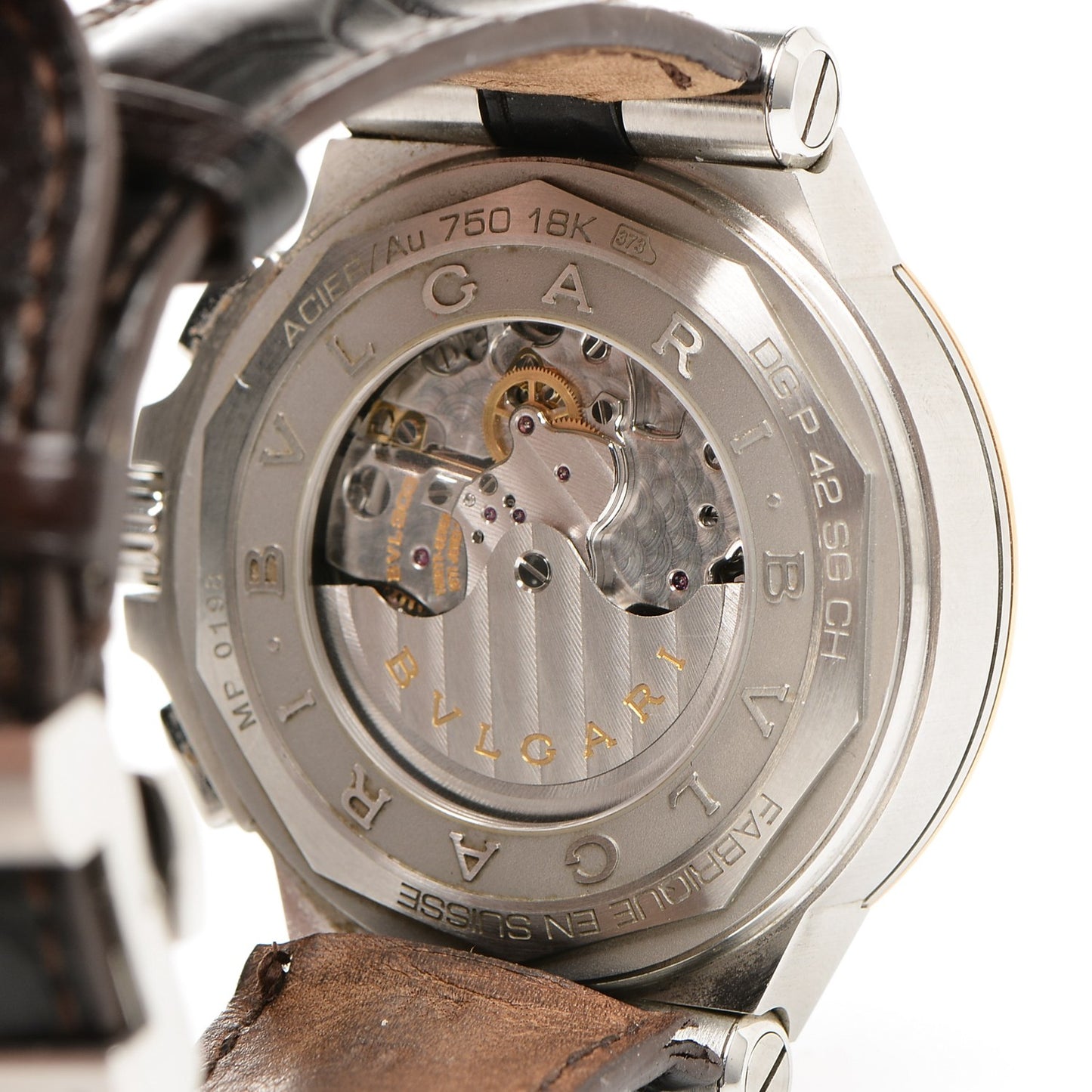 Stainless Steel 18K Rose Gold Alligator 42mm Diagono Calibre 303 Chronograph Automatic Watch