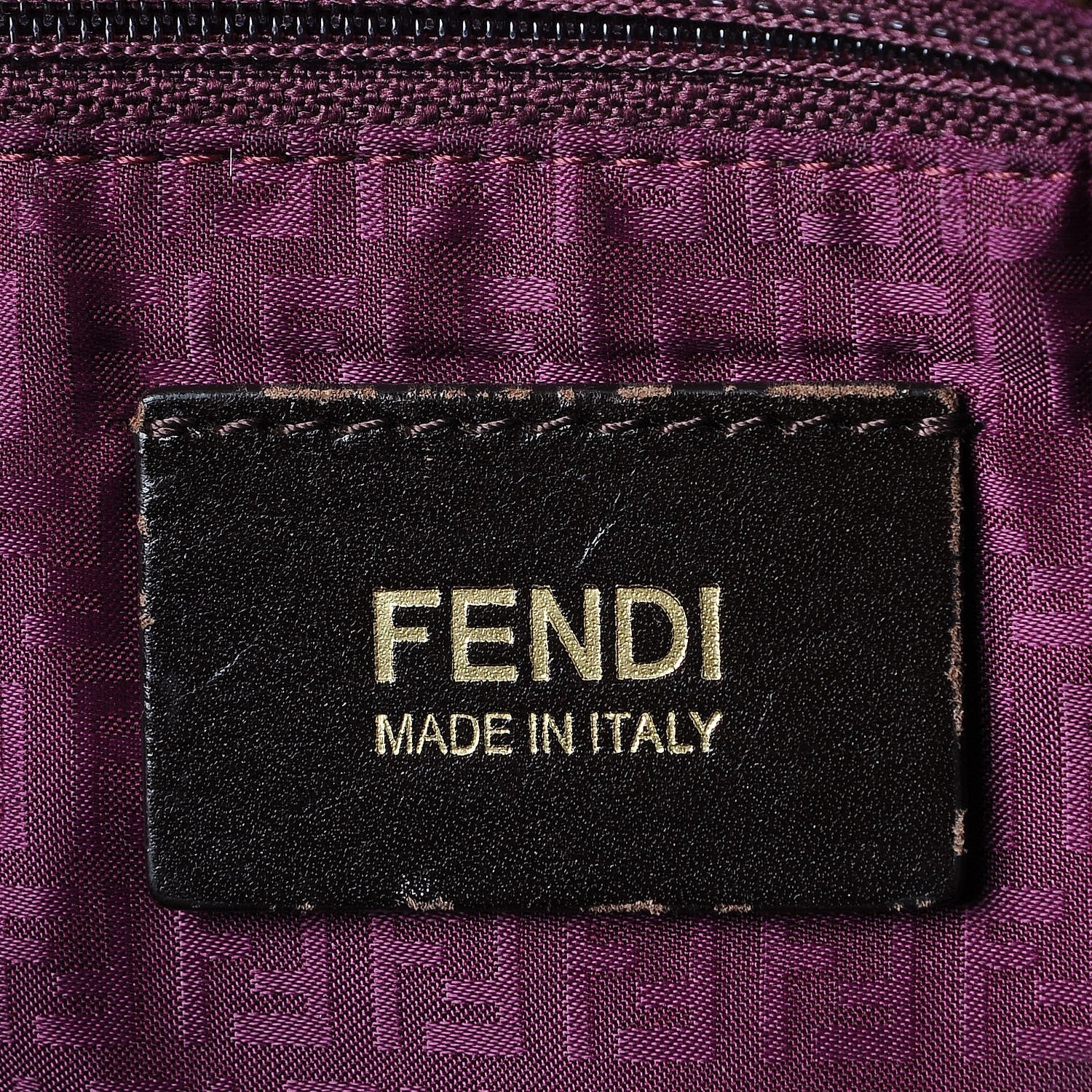 Fendi Zucca Spalmati Embroidered Large Roll Tote Tobacco Multicolor 6 of 9