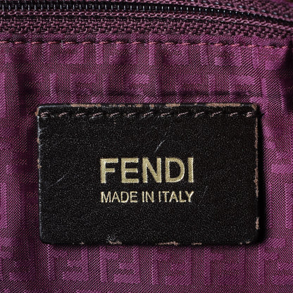 Fendi Zucca Spalmati Embroidered Large Roll Tote Tobacco Multicolor 6 of 9