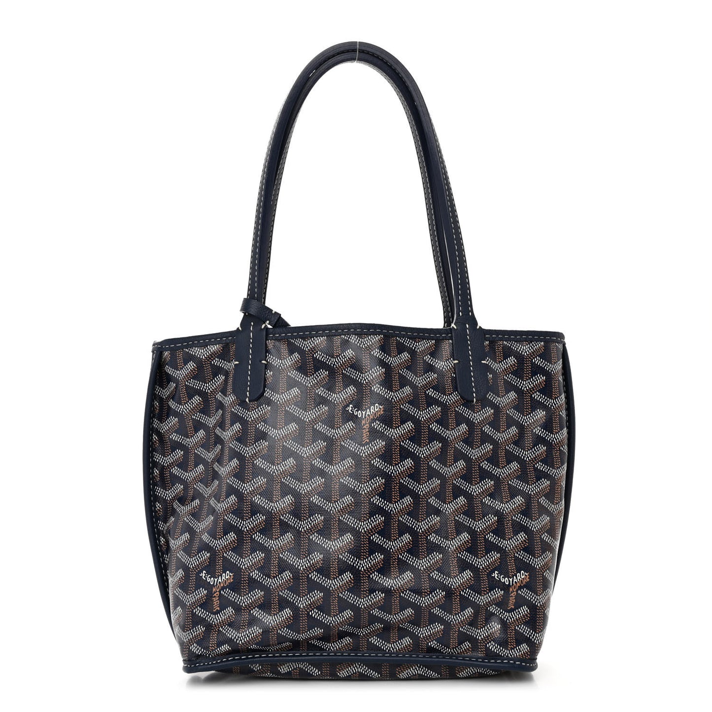 Goyardine Reversible Mini Anjou Navy