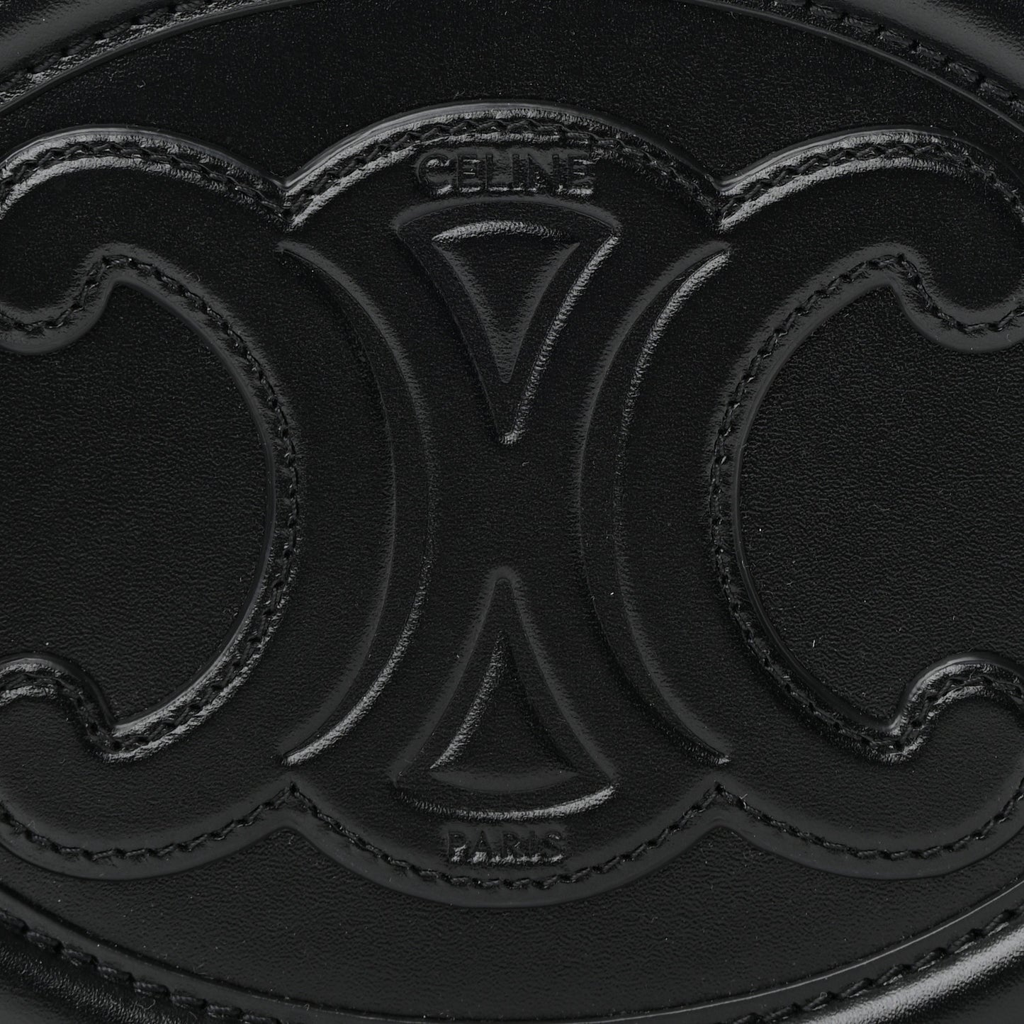 Smooth Calfskin Cuir Triomphe Oval Bag Black