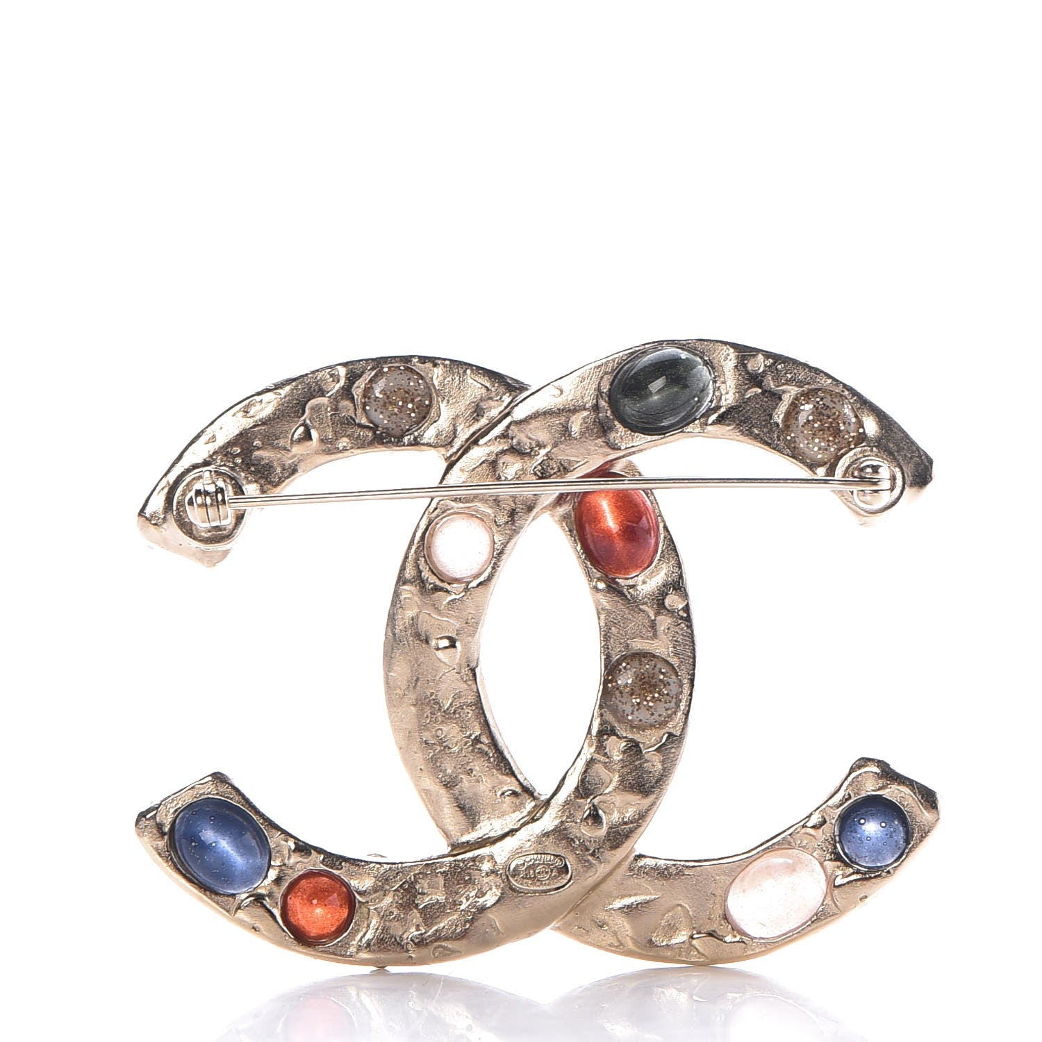 Chanel Crystal Pearl CC Brooch Gold 3 of 4