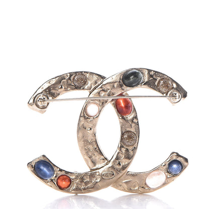 Chanel Crystal Pearl CC Brooch Gold 3 of 4