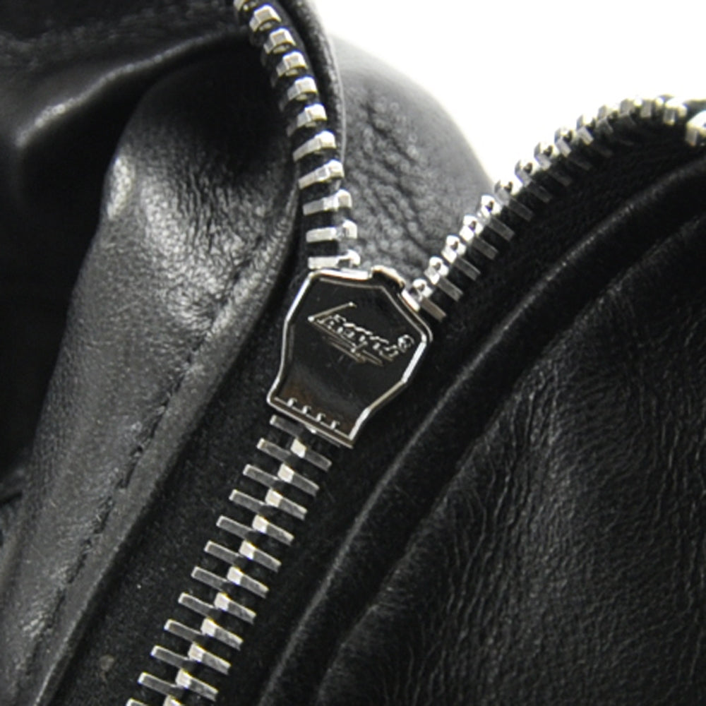 Leather Luxe Ligne Medium Bowler Metallic Black