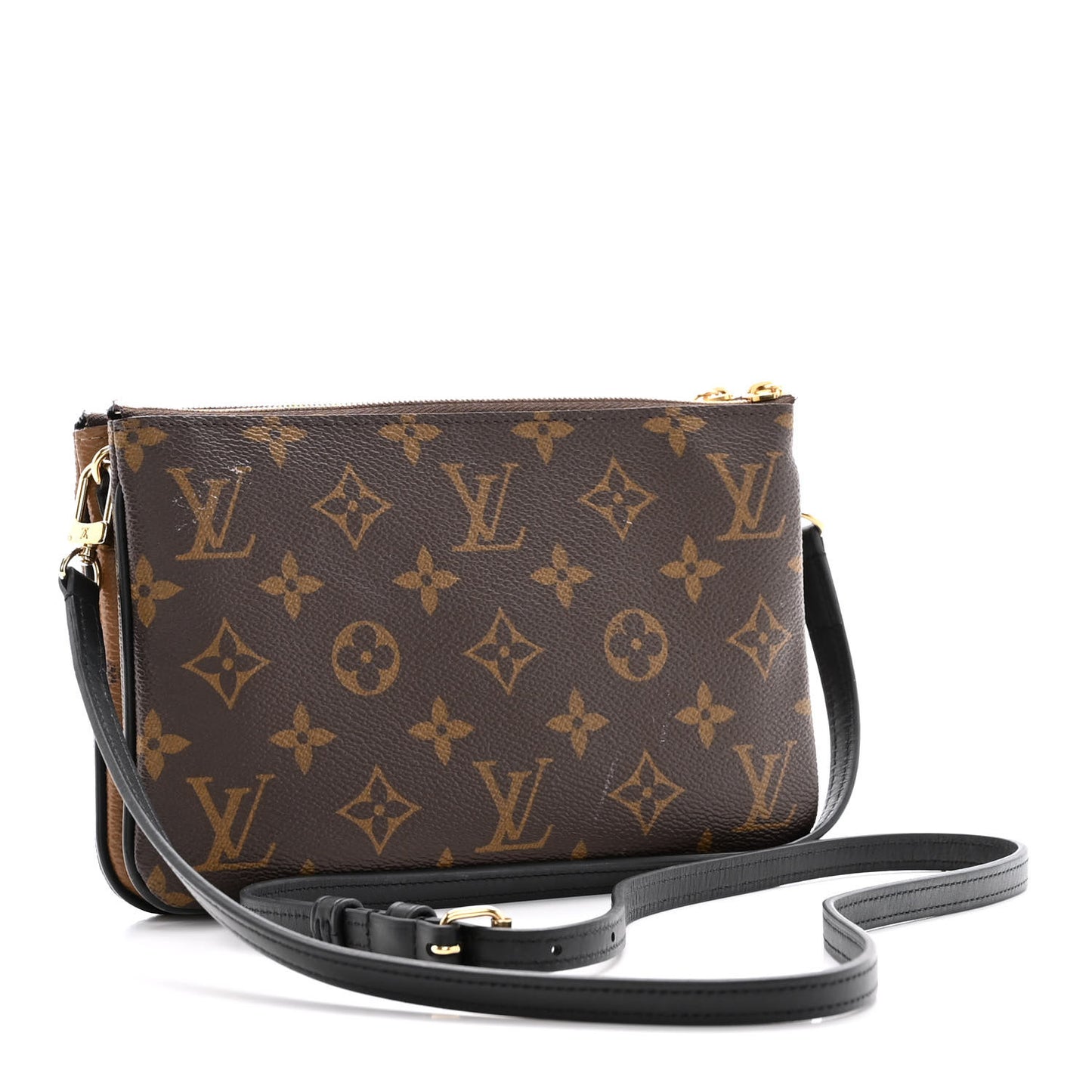 Reverse Monogram Giant Double Zip Pochette