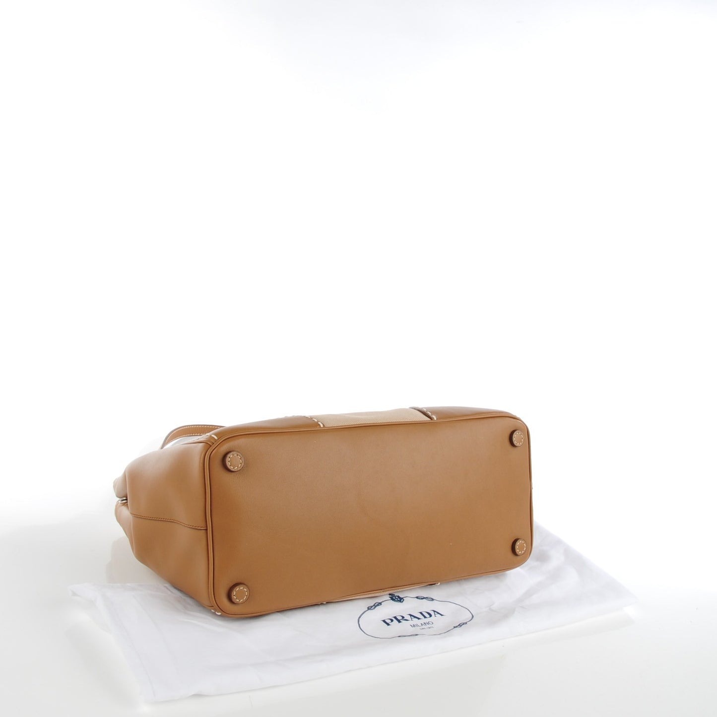 Canapa City Calf Medium Stitch Tote Corda Caramel