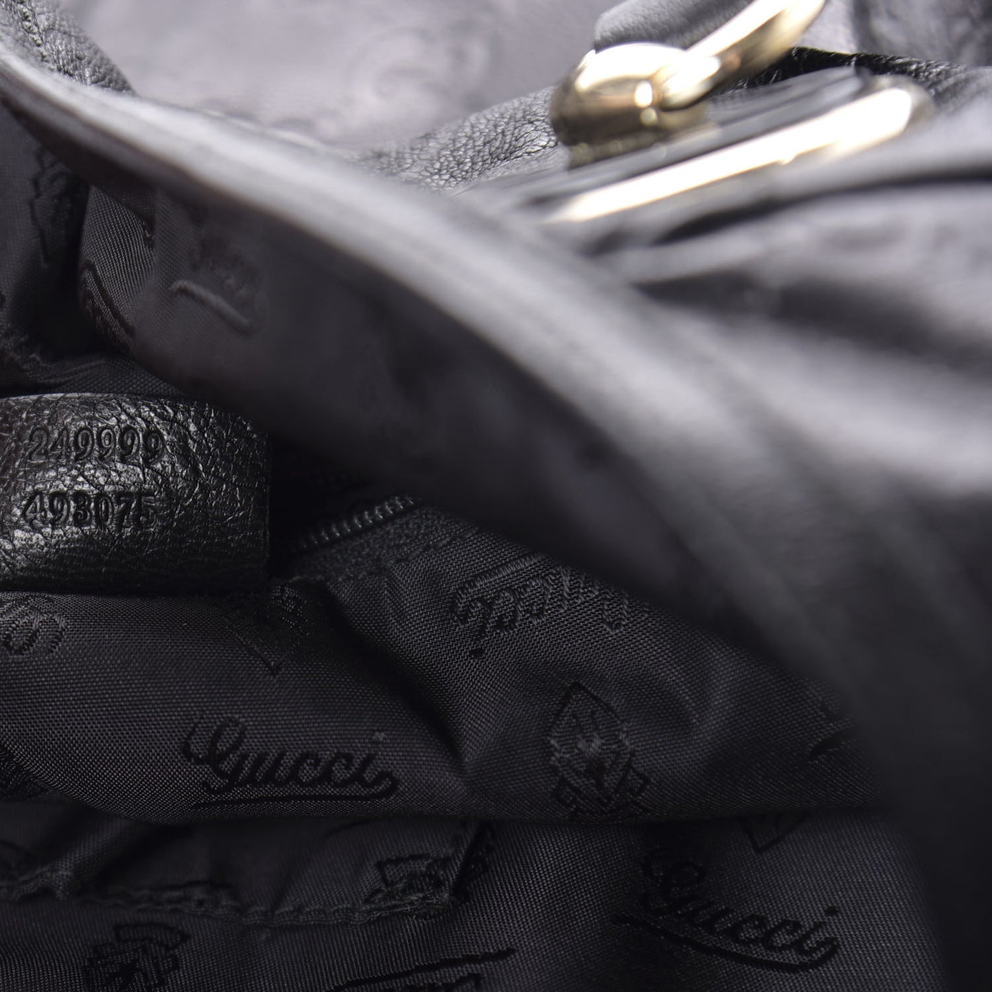 Guccissima Large Full Moon Tote Black
