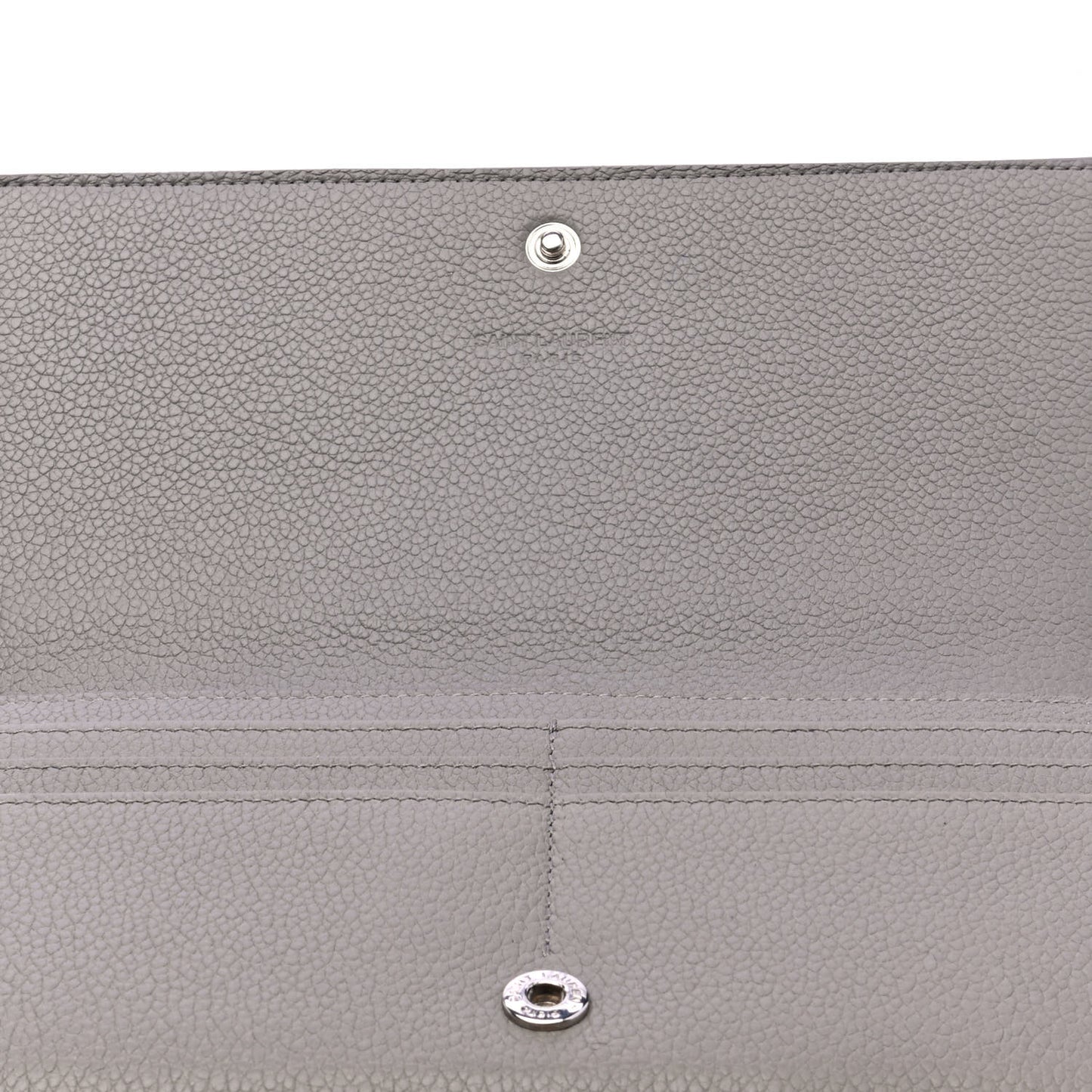 Calfskin Classic Large Flap Wallet Grey