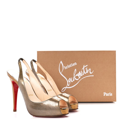 Christian Louboutin Metallic Patent Private Number 120 Pumps 37 Mirror Bronze 13 of 13