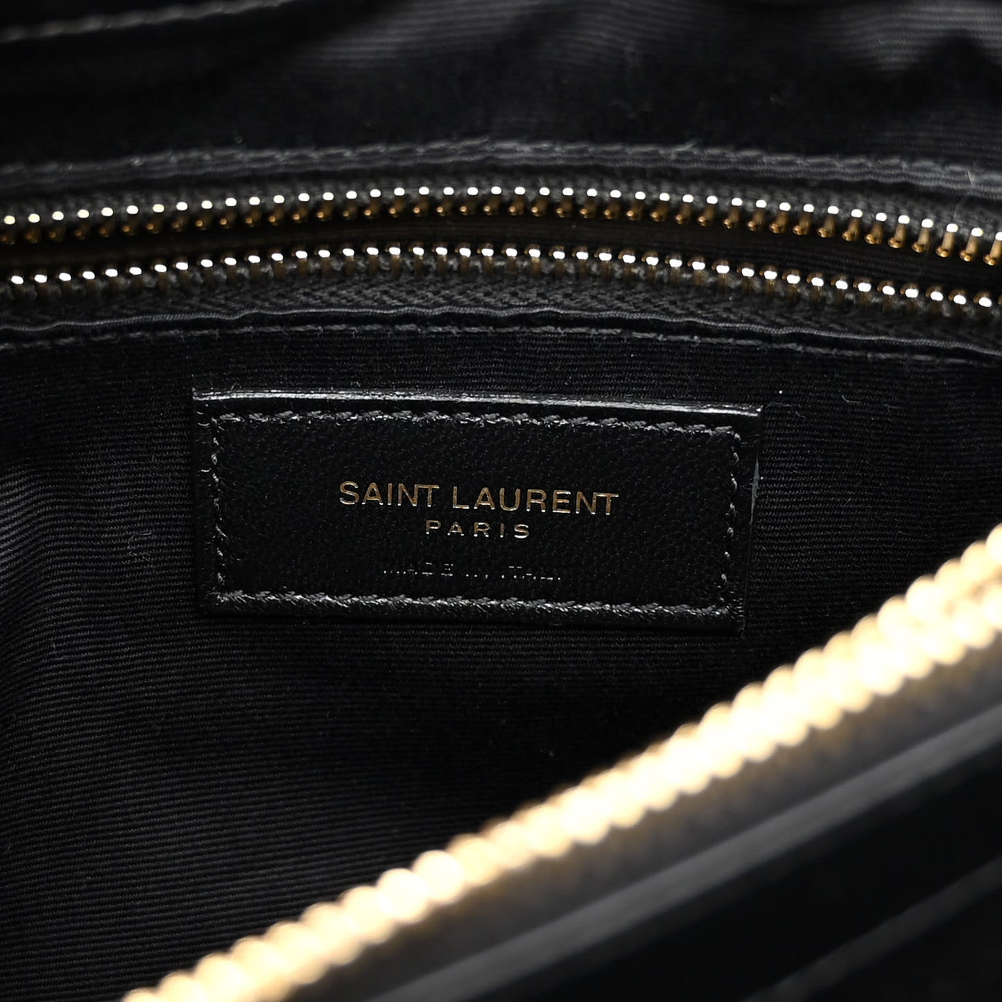 Calfskin Y Quilted Monogram Medium Loulou Chain Satchel Black