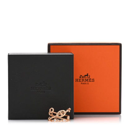 Hermes 18K Rose Gold Diamond MM Chaine d'Ancre Chaos Ring 56 7.5 5 of 5