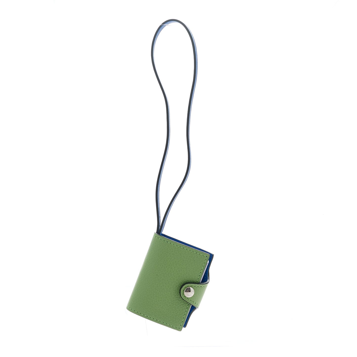 Evercolor Swift Verso Ulysse Nano Bag Charm Vert Criquet Bleu France