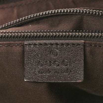 Gucci Monogram Web Medium Half Moon Hobo Dark Brown 6 of 9