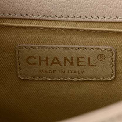 Chanel Goatskin Quilted Large Rita Top Handle Flap Beige 6 of 14