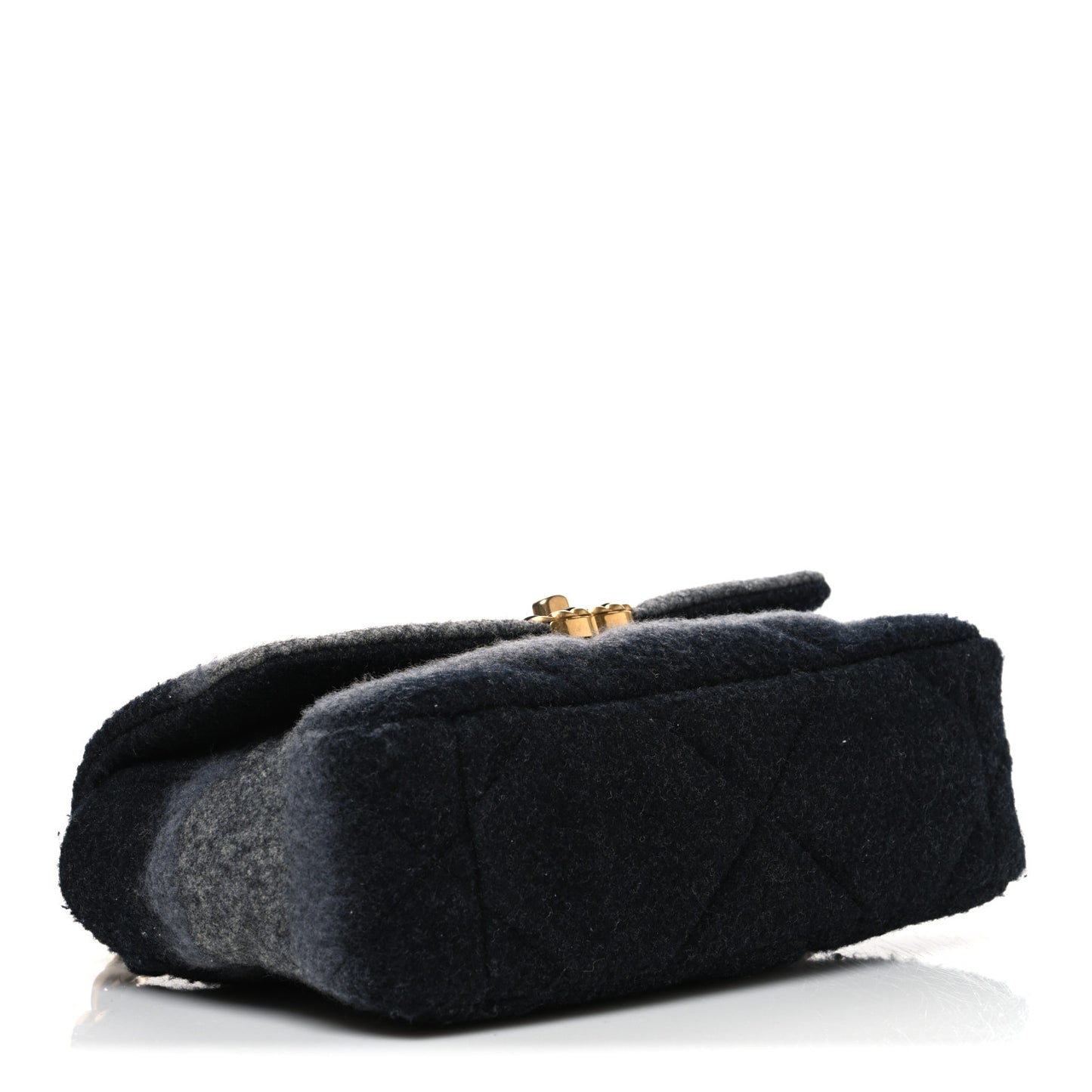 Wool Quilted Medium Chanel 19 Flap Black Grey