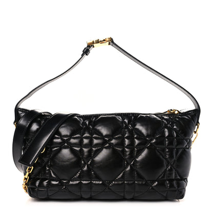 Christian Dior Calfskin Macrocannage Medium Diortravel Nomad Pouch Black 1 of 7