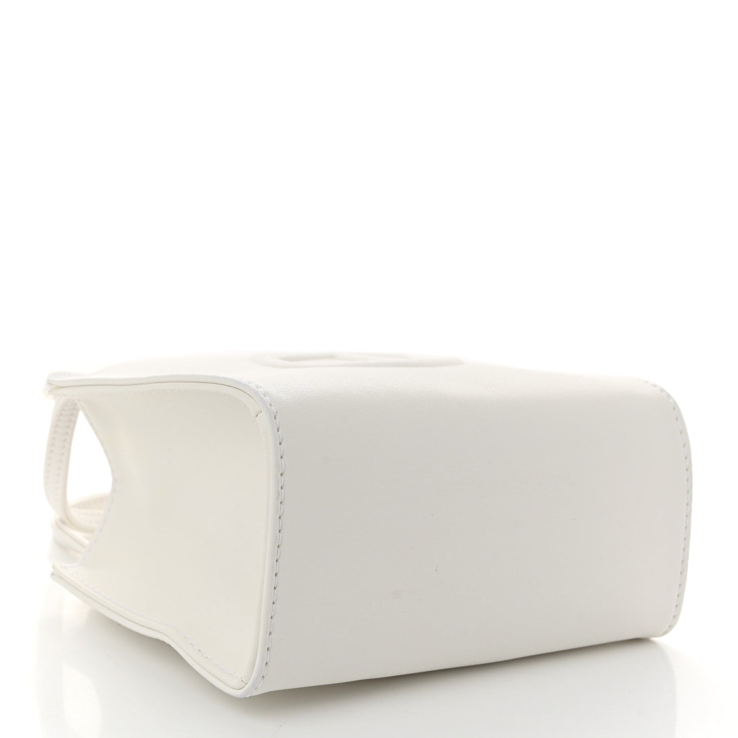 Vegan Leather Small Shopping Bag White White