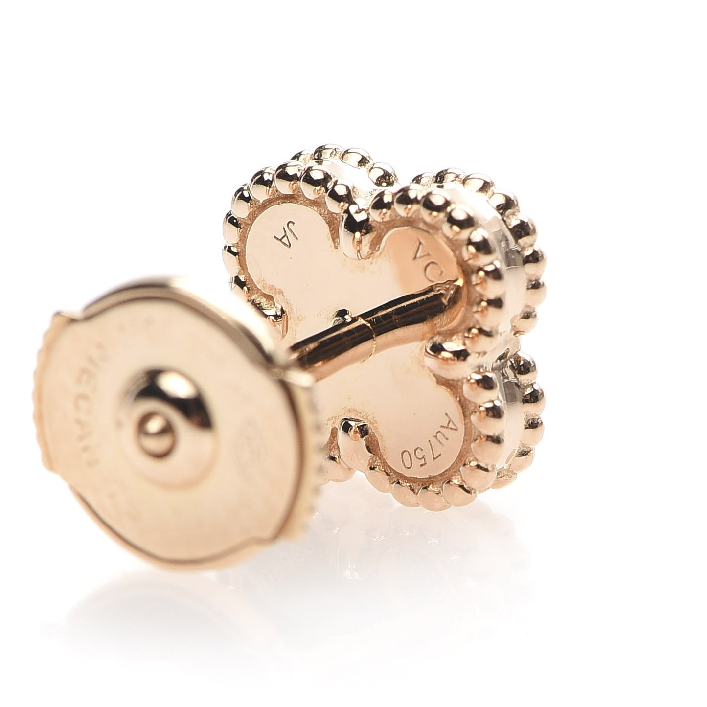 18K Rose Gold Carnelian Sweet Alhambra Earrings