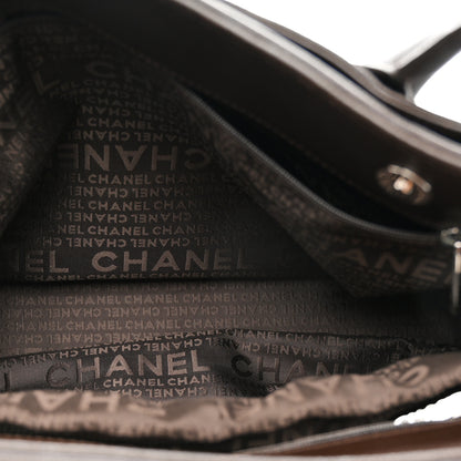 Chanel Calfskin Mademoiselle Lock Cerf Shopper Tote Brown 11 of 31