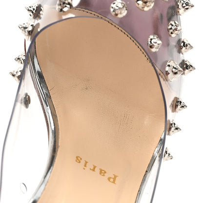 Christian Louboutin PVC Patent Collaclou 100 Pumps 37 Silver 8 of 12