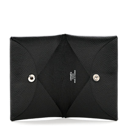 Hermes Epsom Calvi Card Case Black 5 of 6