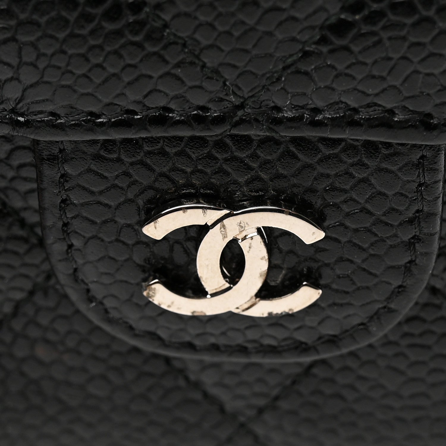 Chanel Caviar Quilted Compact Flap Wallet Black 10 of 11