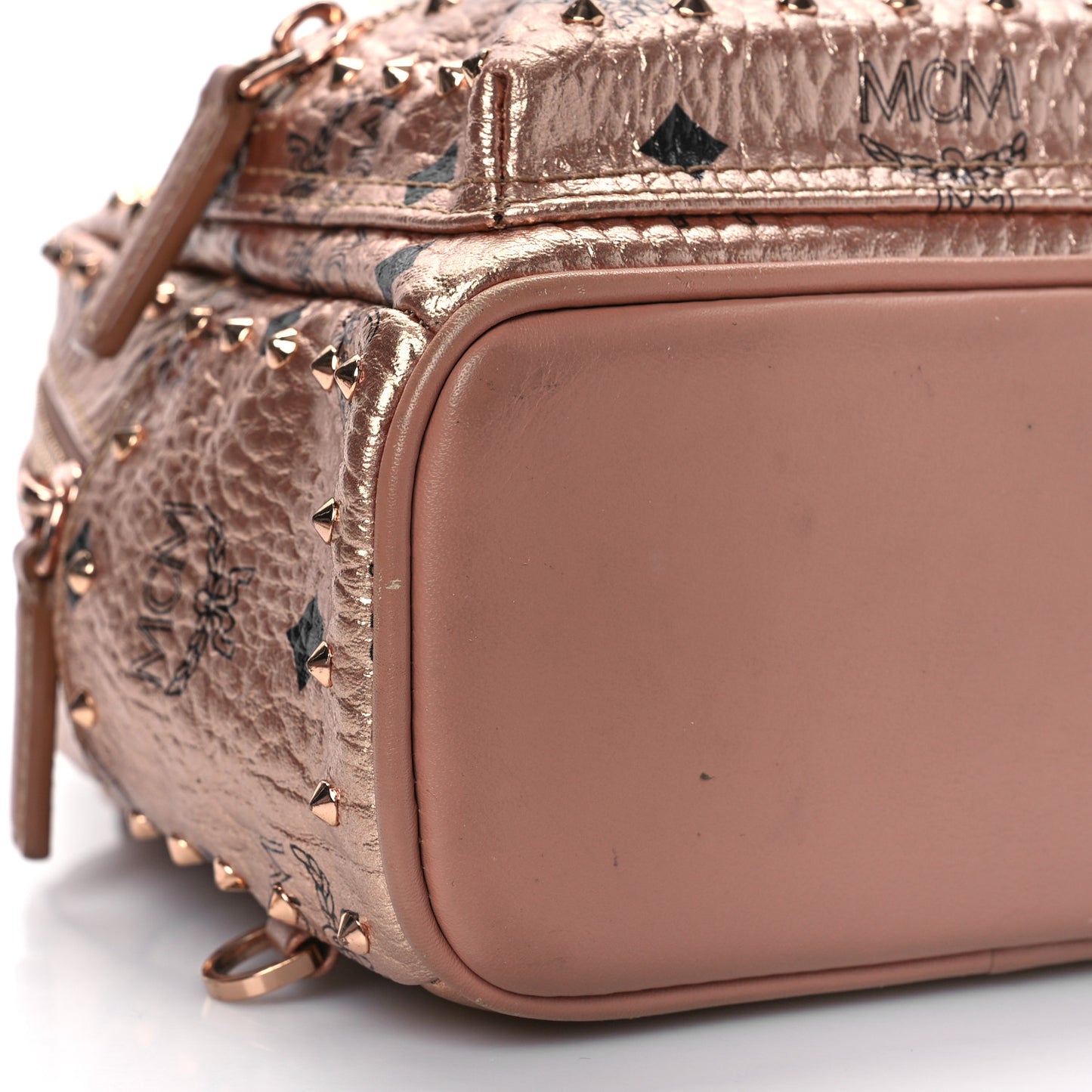 Visetos Studded X-Mini Stark Backpack Champagne Gold