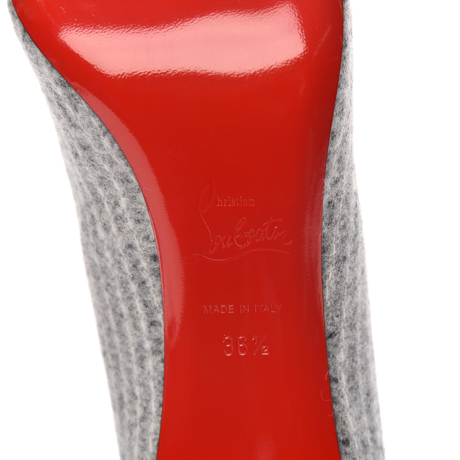 Christian Louboutin Flanelle Tennis Kate 85 Pumps 36.5 Grey 6 of 8