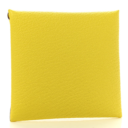 Hermes Chevre Mysore Bastia Coin Purse Jaune Citron 3 of 8