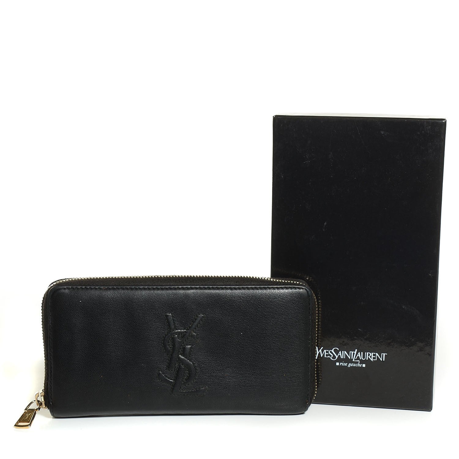 Saint Laurent Chevre Belle De Jour Zip Around Wallet Black 5 of 9