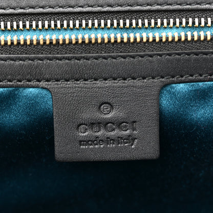 Gucci Suede Patent Web Dragon Embroidered Medium Ophidia Chain Shoulder Bag Blue Multicolor Black 11 of 21