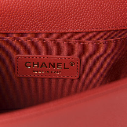 Chanel Caviar Quilted Small Boy Flap Red 8 of 11