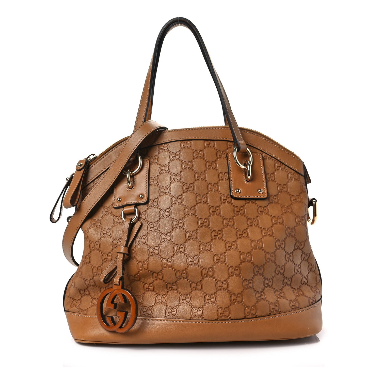 Guccissima Medium Top Handle Bag Light Brown