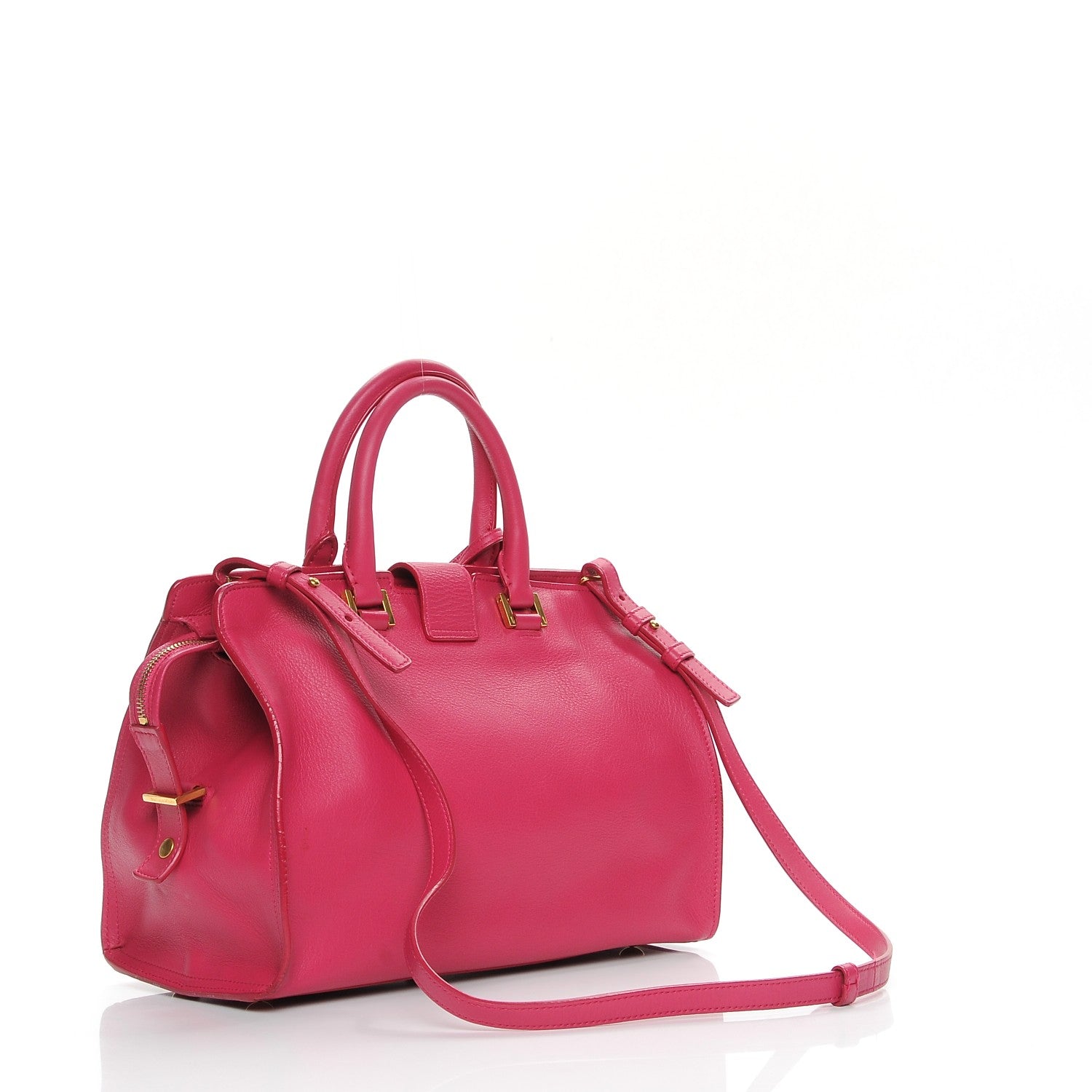 Saint Laurent Calfskin Small Classic Y Cabas Fuchsia 4 of 13
