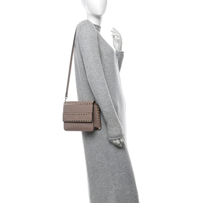 Valentino Garavani Grained Calfskin Small Rockstud Flap Crossbody Bag Poudre 2 of 15