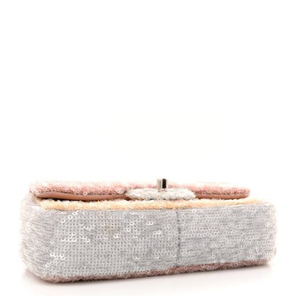 Chanel Sequin Mini Waterfall Flap Pink Blue Yellow 4 of 10